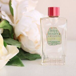 Vintage 1940s Avon Happy Hours Cologne Bottle, 1 oz, Collectible Fragrance